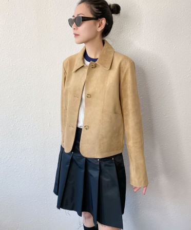 Beige Suede Classic Jacket #250102